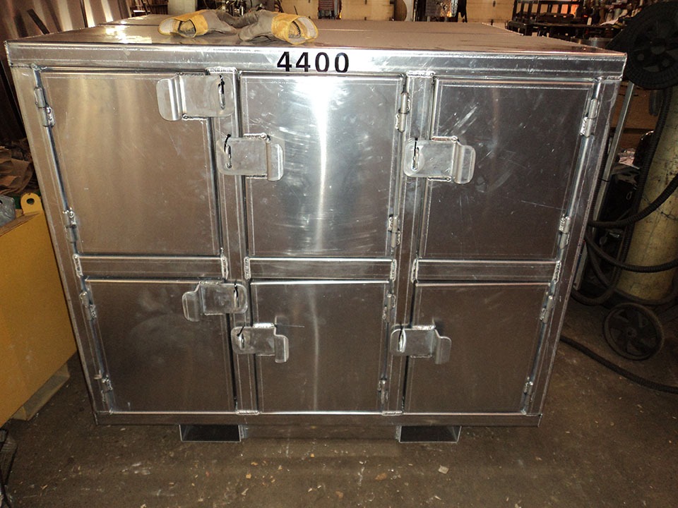 6-Door Aluminum Cabinet